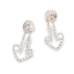 Diamond Dangle Earrings in 18K White Gold