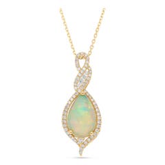 Cirari Couture Opal and Diamond Pendant in 14K