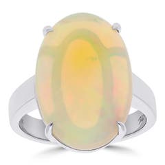 Opal Ring in 14K White Gold