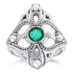 Emerald Ring in 14K