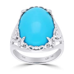 Cut by Ben Sleeping Beauty Turquoise Ring in 14K