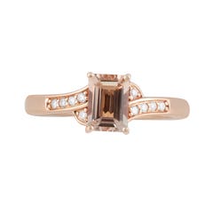 Chromia Collection Morganite and Diamond Ring in 18K Rose Gold