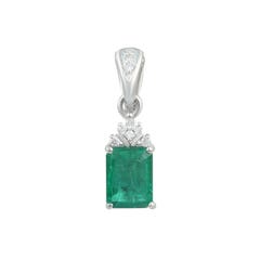 Chromia Classics Emerald and Diamond Pendant in 18K