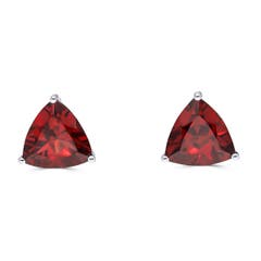 Chromia Collection African Anthill Garnet Stud Earrings in 18K