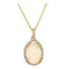 Effy Ethiopian Opal and Diamond Pendant in 14K