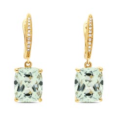 Effy Prasiolite and Diamond Dangle Earrings in 14K