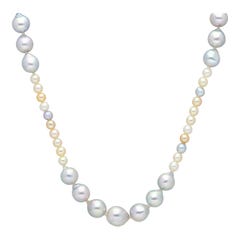 Aquarian Pearls Cultured Akoya Pearl Necklace in STERLING SILVER