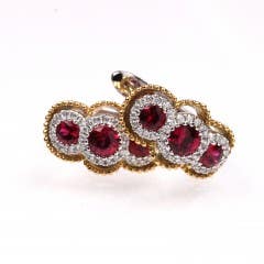 Ruby and Diamond Earrings in 18K