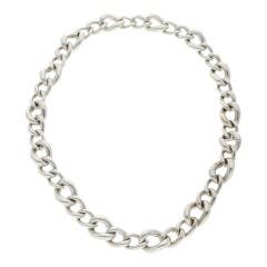Link Necklace in 18K White Gold