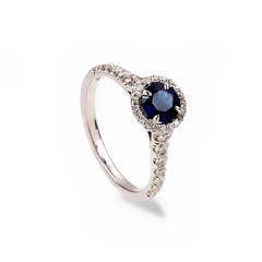 Sapphire and Diamond Ladies Ring in 14K