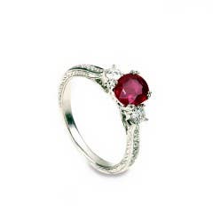 Ruby and Diamond Ring in 14K