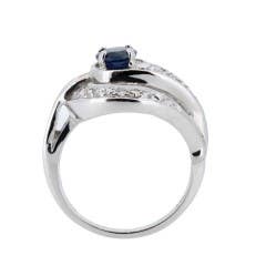 Sapphire and Diamond Ring in 14K