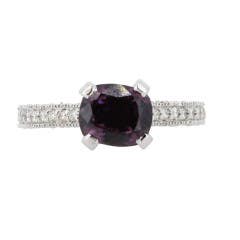 Spinel and Diamond Ring in 14K