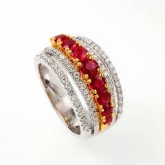 Ruby and Diamond Ring in 18K
