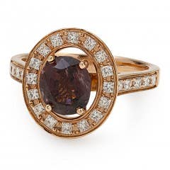 Spinel and Diamond Ring in 14K