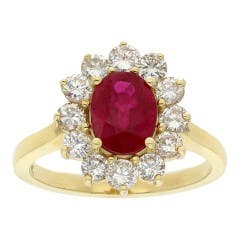 Ruby and Diamond Ring in 18K
