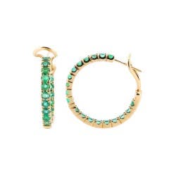 Emerald Earrings in 14K YELLOW GOLD