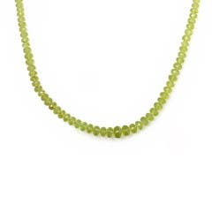 Peridot Necklace in 14K WHITE GOLD