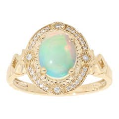 Cirari Couture Opal and Diamond Ring in 14K