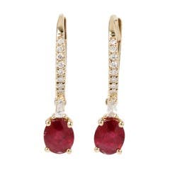 Cirari Couture Jewels Ruby and Diamond Earrings in 14K