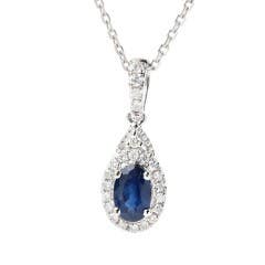 Cirari Couture Jewels Sapphire and Diamond Pendant in 14K