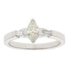 Marquise-Cut Diamond Ring in 14K White Gold