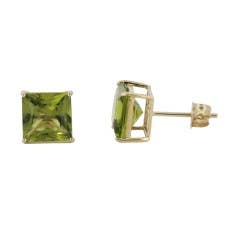 Peridot Earrings in 14K