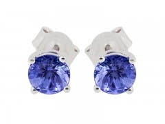 Chromia Collection Top Gem Tanzanite Earrings in 18K