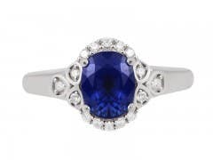 Chromia Collection Sapphire and Diamond Ring in 18K