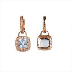 EFFY Aquamarine and Diamond Earrings in 14K