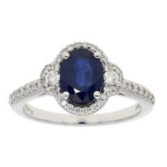 Effy Sapphire and Diamond Ring in 14K
