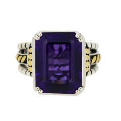 EFFY Amethyst Ring in Sterling Silver and 18K