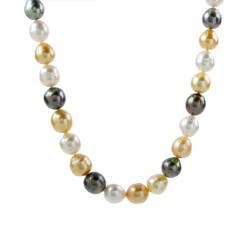 Cultured South Sea Pearl Necklace in STERLING SILVER