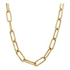  Paper Clip Necklace in 14K Yellow Gold