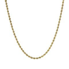  Glitter Rope Chain Necklace in 14K