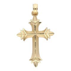  Cross Charm in 14K Yellow Gold