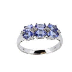 Cirari Couture Jewels Tanzanite and Diamond Ring in 14K