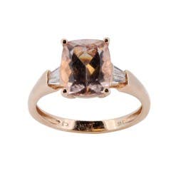 Cirari Couture Jewels Morganite and Diamond Ring in 14K