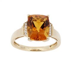 Cirari Couture Jewels Citrine and Diamond Ring in 14K
